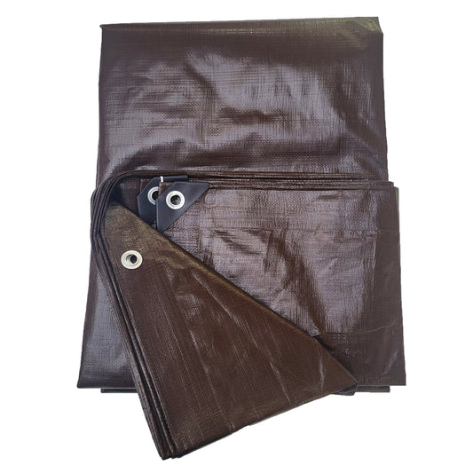 Heavy Duty Poly Tarp - Brown